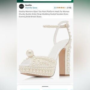 Platform Pearl Heels - knock off Jimmy Choo